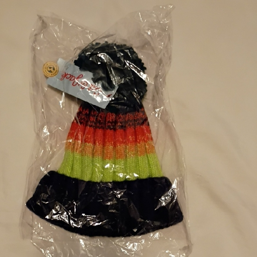 Cat & Jack Red and Black Knit Beanie